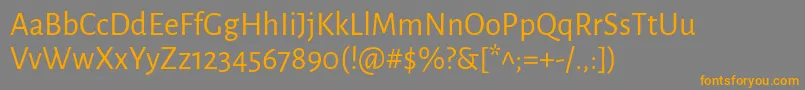 AlegreyasansRegular Font – Orange Fonts on Gray Background