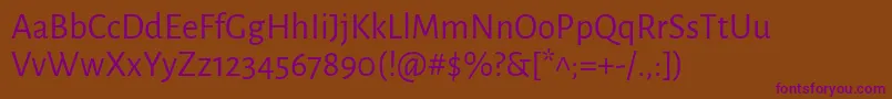Police AlegreyasansRegular – polices violettes sur fond brun