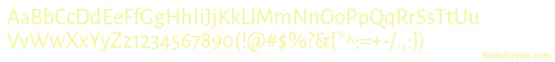 AlegreyasansRegular Font – Yellow Fonts on White Background