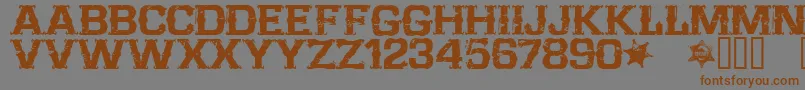 CffarwestRegular Font – Brown Fonts on Gray Background
