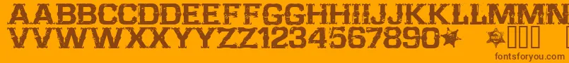 CffarwestRegular Font – Brown Fonts on Orange Background