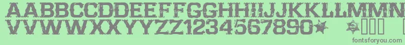 CffarwestRegular Font – Gray Fonts on Green Background