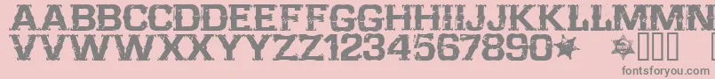 CffarwestRegular Font – Gray Fonts on Pink Background