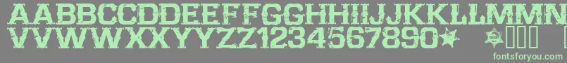 CffarwestRegular Font – Green Fonts on Gray Background