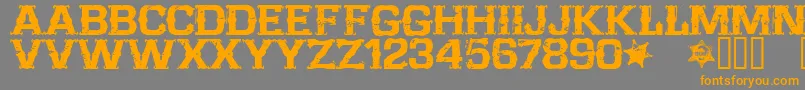 Police CffarwestRegular – polices orange sur fond gris