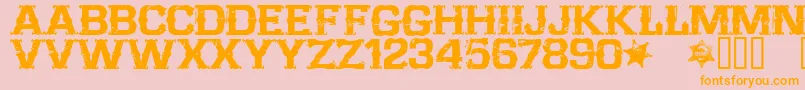 CffarwestRegular Font – Orange Fonts on Pink Background
