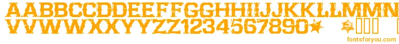CffarwestRegular Font – Orange Fonts on White Background