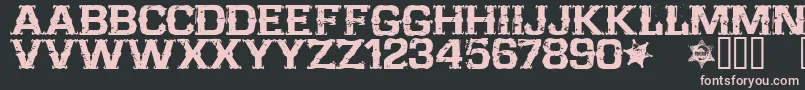 CffarwestRegular Font – Pink Fonts on Black Background