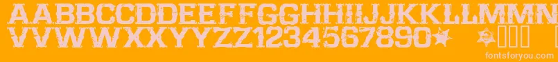 CffarwestRegular Font – Pink Fonts on Orange Background