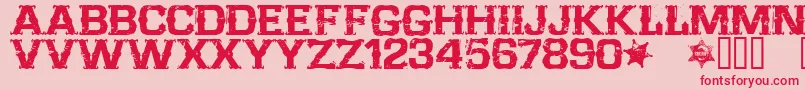 CffarwestRegular Font – Red Fonts on Pink Background