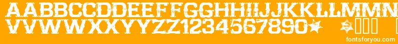 CffarwestRegular Font – White Fonts on Orange Background