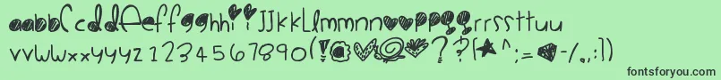 Cookiemonster Font – Black Fonts on Green Background