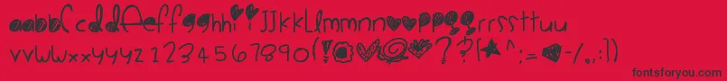 fuente Cookiemonster – Fuentes Negras Sobre Fondo Rojo