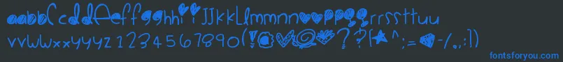 fuente Cookiemonster – Fuentes Azules Sobre Fondo Negro