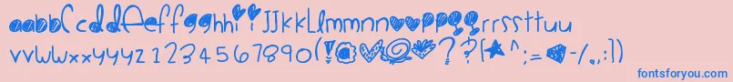 Cookiemonster Font – Blue Fonts on Pink Background