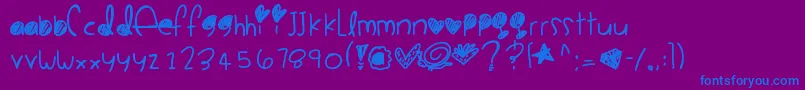 Cookiemonster Font – Blue Fonts on Purple Background