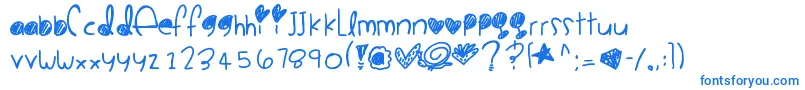 Cookiemonster Font – Blue Fonts on White Background