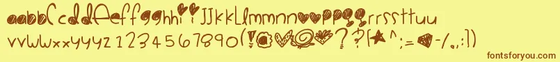 Cookiemonster Font – Brown Fonts on Yellow Background