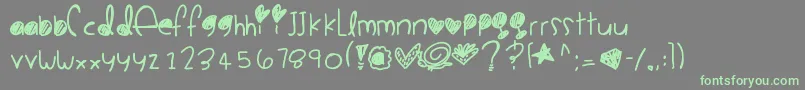 Cookiemonster Font – Green Fonts on Gray Background