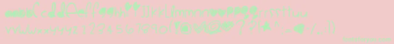 Cookiemonster Font – Green Fonts on Pink Background
