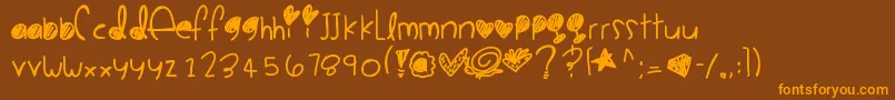 Cookiemonster Font – Orange Fonts on Brown Background