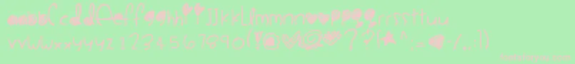 Police Cookiemonster – polices roses sur fond vert