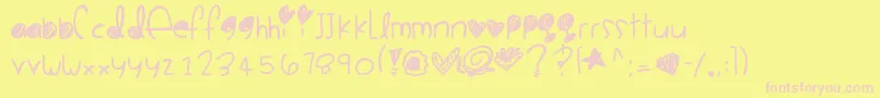 Cookiemonster Font – Pink Fonts on Yellow Background