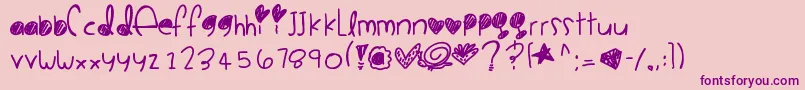 Cookiemonster Font – Purple Fonts on Pink Background