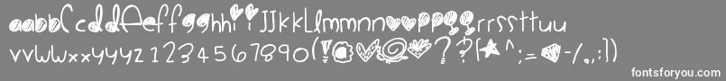 Cookiemonster Font – White Fonts on Gray Background