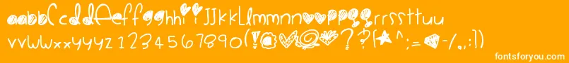 Cookiemonster Font – White Fonts on Orange Background