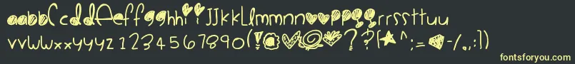 Cookiemonster Font – Yellow Fonts on Black Background