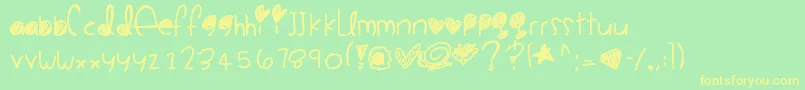 Cookiemonster Font – Yellow Fonts on Green Background