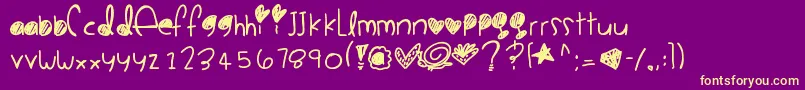 Cookiemonster Font – Yellow Fonts on Purple Background