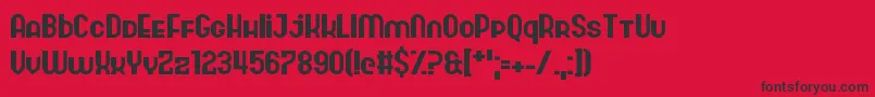 HangarNine Font – Black Fonts on Red Background