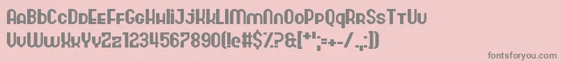 Шрифт HangarNine – серые шрифты на розовом фоне