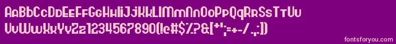 Шрифт HangarNine – розовые шрифты на фиолетовом фоне