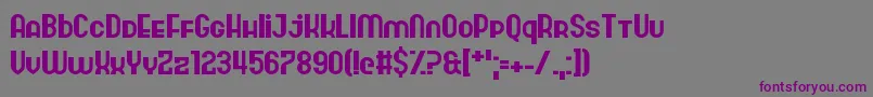 HangarNine Font – Purple Fonts on Gray Background