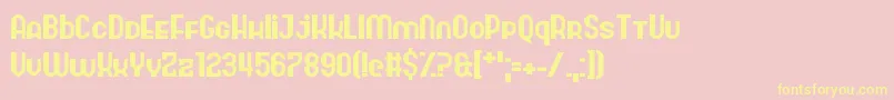 Шрифт HangarNine – жёлтые шрифты на розовом фоне