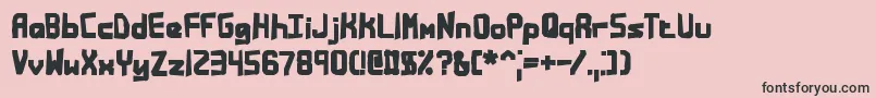 BandwidthBandmessBrk Font – Black Fonts on Pink Background