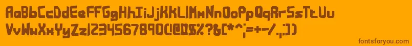 BandwidthBandmessBrk Font – Brown Fonts on Orange Background