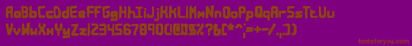 BandwidthBandmessBrk Font – Brown Fonts on Purple Background