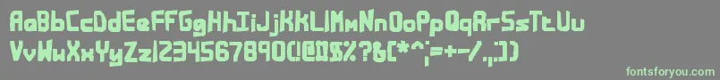 BandwidthBandmessBrk Font – Green Fonts on Gray Background