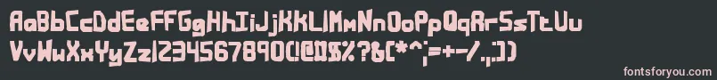 BandwidthBandmessBrk Font – Pink Fonts on Black Background