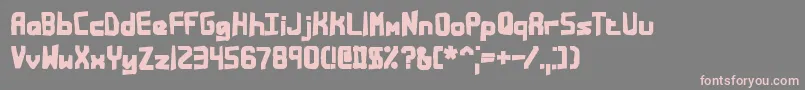 BandwidthBandmessBrk Font – Pink Fonts on Gray Background