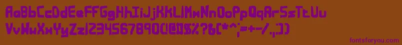 BandwidthBandmessBrk Font – Purple Fonts on Brown Background