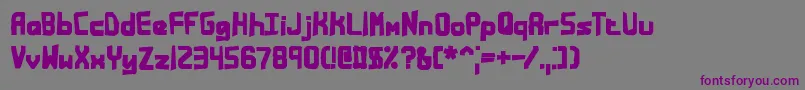 BandwidthBandmessBrk Font – Purple Fonts on Gray Background