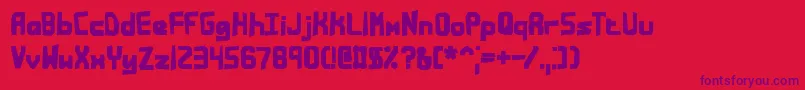 fuente BandwidthBandmessBrk – Fuentes Moradas Sobre Fondo Rojo