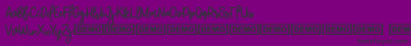 BurstonDemoフォントについての詳細 フォントBurstonDemo – 紫の背景に黒い文字