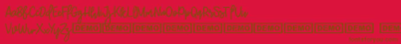 Más sobre la fuente BurstonDemo fuente BurstonDemo – Fuentes Marrones Sobre Fondo Rojo