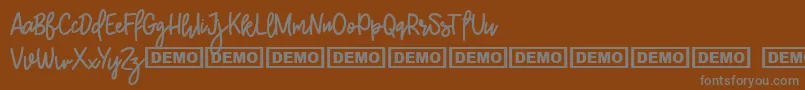 BurstonDemo Font – Gray Fonts on Brown Background